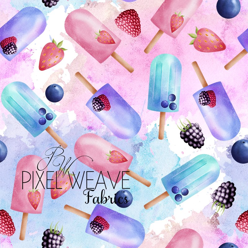 Pink Popsicles on Watercolour
