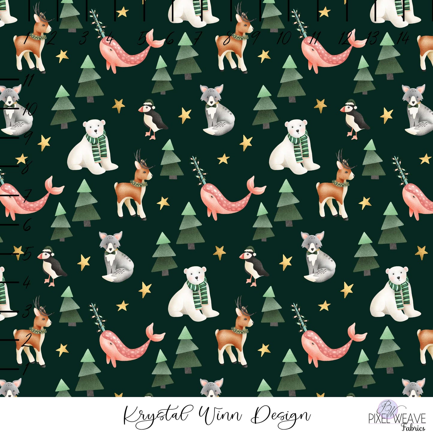 ***Merry Little Arctic Friends Emerald - Krystal Winn Design