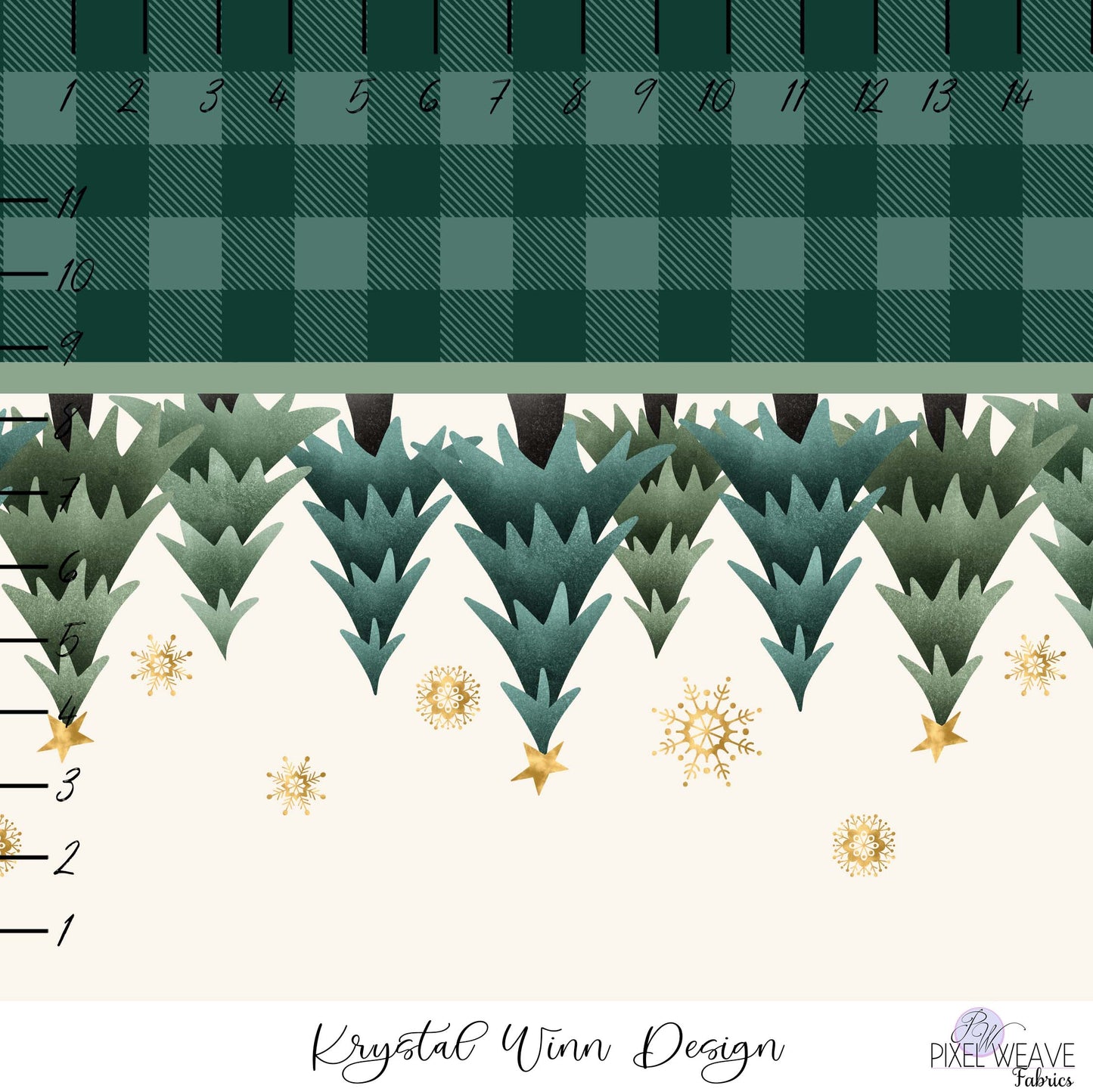***Merry Little Single Border- Christmas Tree - Krystal Winn Design