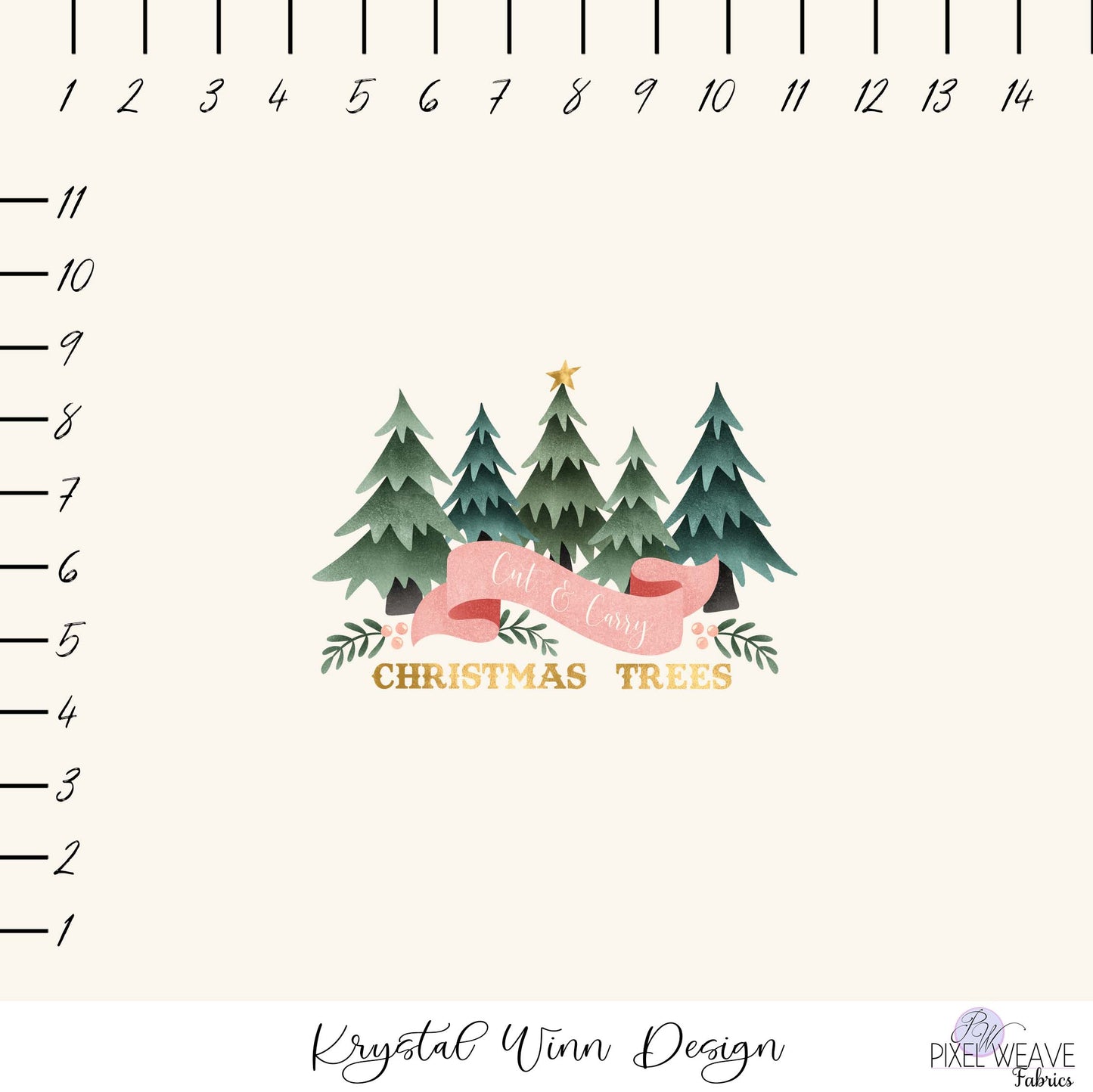***Merry Little Panel- Tree Farm- Krystal Winn Design