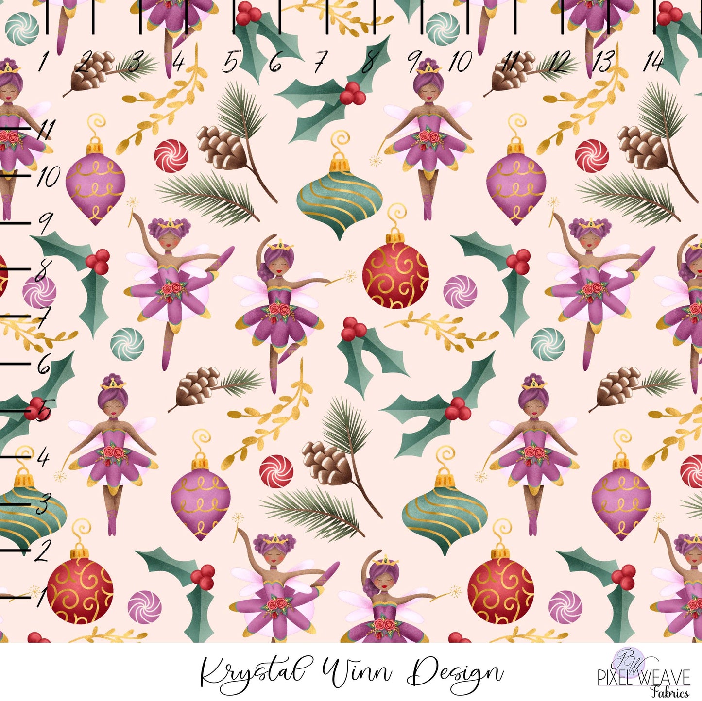 ***Sugar Plum Fairies 2 Cream - Krystal Winn Design