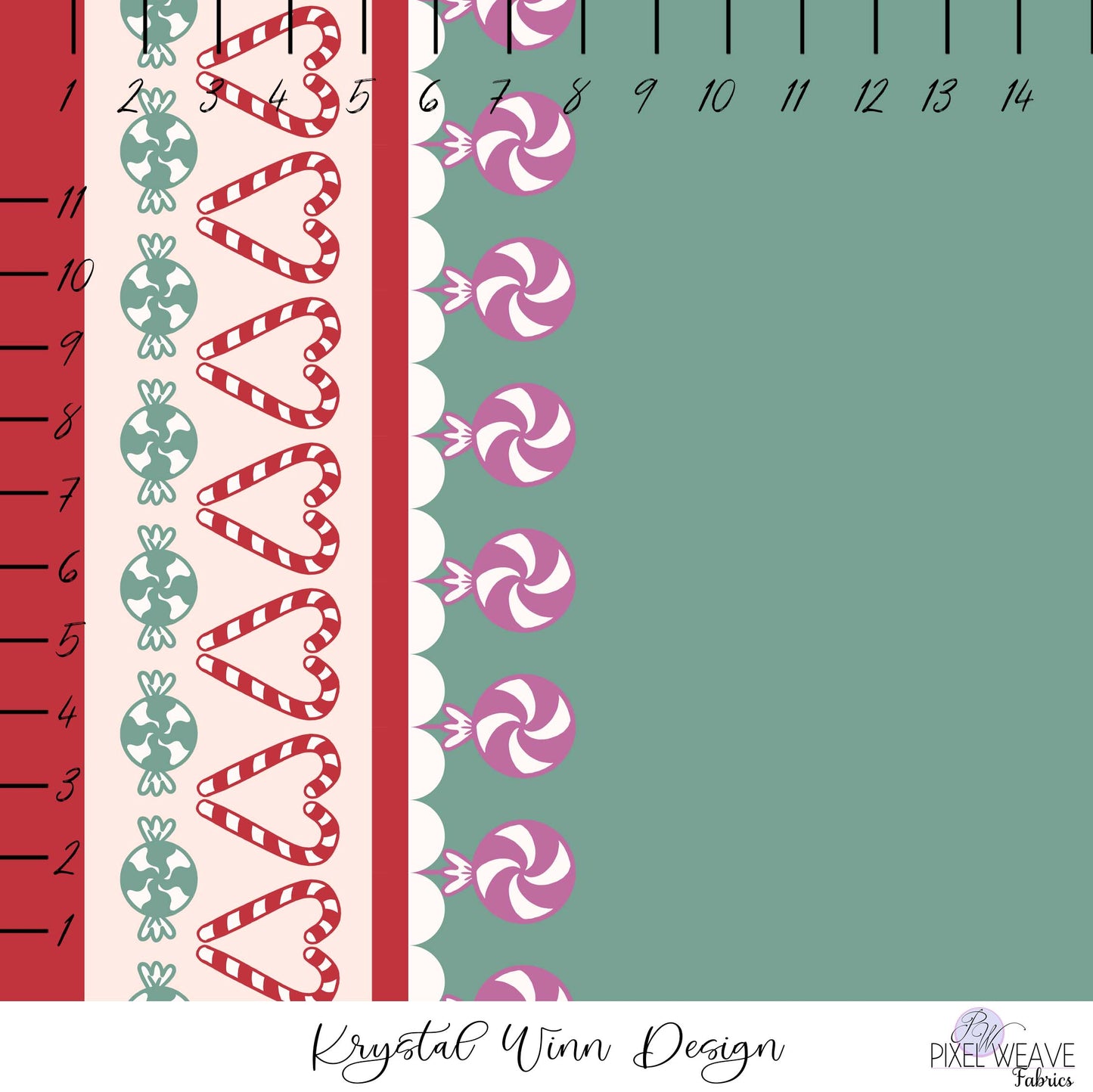 ***Sugar Plum Vertical Double Border- Candy - Krystal Winn Design