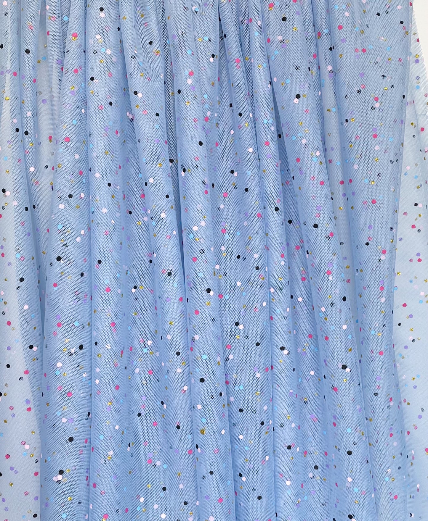 Blue Confetti Dot Tulle